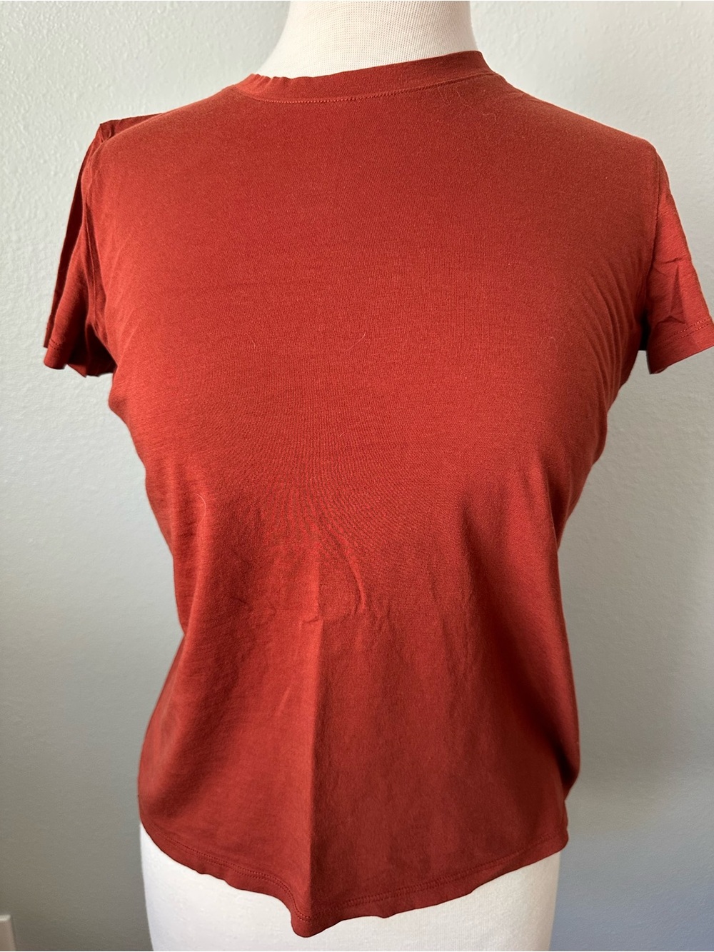 Vince Women's Rust Short-Sleeve Crew Tee